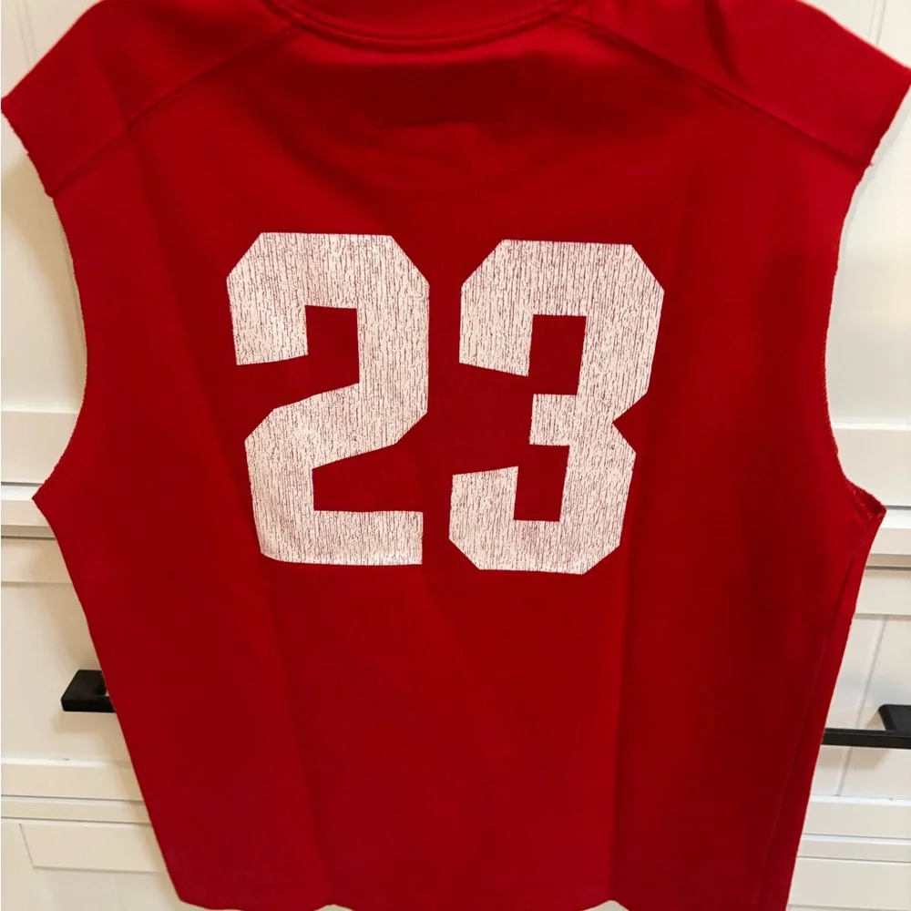 Abercrombie Red‎ Graphic Cutoff Tee